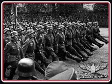 Blechschild - 30x40cm - Wehrmacht marschiert Blechschild - 30x40cm - Wehrmacht marschiert