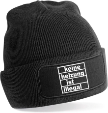 Mütze - BD - Keine Heizung ist Illegal - schwarz Mütze - BD - Keine Heizung ist Illegal - schwarz