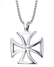 Halskette - Eisernes Kreuz - Silber Optik - AEP Halskette - Eisernes Kreuz - Silber Optik - AEP