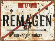 Blechschild - 12x18cm - Remagen - Ludendorff Brücke Blechschild - 12x18cm - Remagen - Ludendorff Brücke