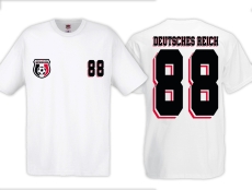 Frauen T-Shirt - Fußball - Deutsches Reich - Trikot 88 - Motiv 1 - weiß Frauen T-Shirt - Fußball - Deutsches Reich - Trikot 88 - Motiv 1 - weiß