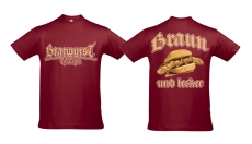 T-Hemd - Bratwurst Thüringen - Braun und Lecker - burgundy T-Hemd - Bratwurst Thüringen - Braun und Lecker - burgundy