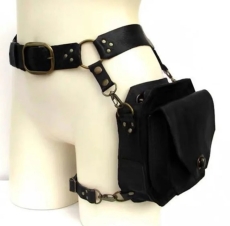 Frauen Bein-Hüft-Tasche - schwarz Frauen Bein-Hüft-Tasche - schwarz