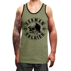 Muskelshirt/Tank Top - Used Look - German Solider - heather grün +++RAUSVERKAUF+++ Muskelshirt/Tank Top - Used Look - German Solider - heather grün +++RAUSVERKAUF+++