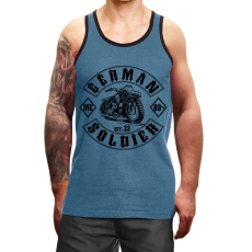 Muskelshirt/Tank Top - Used Look - Biker 88% - heather blau +++RAUSVERKAUF+++ Muskelshirt/Tank Top - Used Look - Biker 88% - heather blau +++RAUSVERKAUF+++