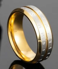 Ring - Nordischer Futhark - Gold/Silber Farben Ring - Nordischer Futhark - Gold/Silber Farben