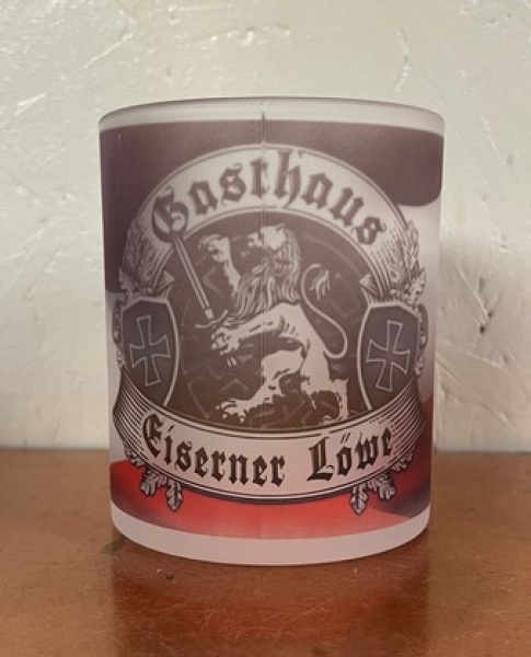 Glas Tasse - Gasthaus Eiserner Löwe - Motiov 2 Glas Tasse - Gasthaus Eiserner Löwe - Motiov 2