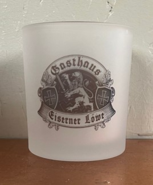 Teelicht / Trinkglas - Gasthaus Eiserner Löwe Teelicht / Trinkglas - Gasthaus Eiserner Löwe