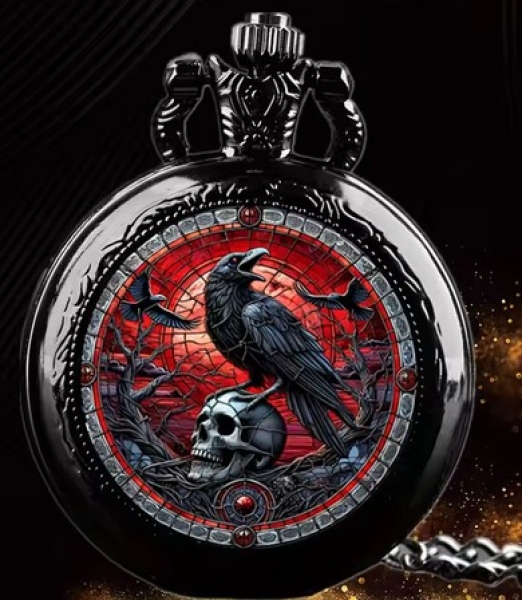 Taschenuhr - Rabe - Munin Taschenuhr - Rabe - Munin
