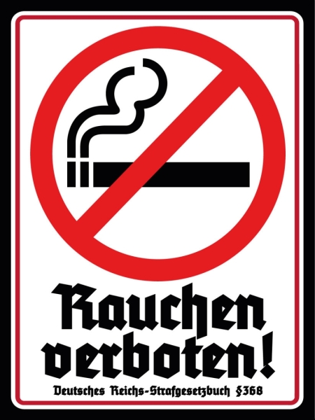 Holzschild - 30x40cm - Rauchen verboten