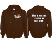 Kapuzenjacke - Warum ich braun bin - braun Kapuzenjacke - Warum ich braun bin - braun