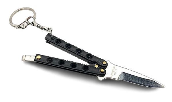 Schlüsselanhänger - Butterfly Optik - schwarz (Keine Waffe im Sinne des d. WaffG.) 350407 Schlüsselanhänger - Butterfly Optik - schwarz (Keine Waffe im Sinne des d. WaffG.) 350407