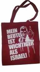 Stoffbeutel - Mein Beutel ist wichtiger als Israel - rot Stoffbeutel - Mein Beutel ist wichtiger als Israel - rot