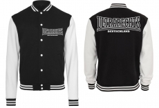 College Jacke - schwarz/weiß - Ultrarechts Deutschland - Motiv 2 College Jacke - schwarz/weiß - Ultrarechts Deutschland - Motiv 2