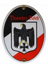 Emailleschild - Deutsches Reich - Oval Emailleschild - Deutsches Reich - Oval