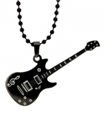 Halskette - Gitarre - schwarz Halskette - Gitarre - schwarz