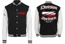 Frauen College Jacke - schwarz/weiß - Division Sachsen Frauen College Jacke - schwarz/weiß - Division Sachsen