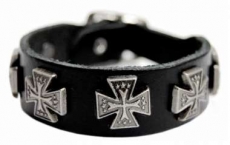 Armband - Eisernes Kreuz - 4 - Leder Armband - Eisernes Kreuz - 4 - Leder