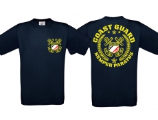 T-Hemd - Coastguard - s/w/r - navy/gelb - Motiv3 T-Hemd - Coastguard - s/w/r - navy/gelb - Motiv3
