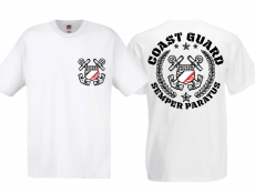 T-Hemd - Coastguard - s/w/r - weiß - Motiv3 T-Hemd - Coastguard - s/w/r - weiß - Motiv3