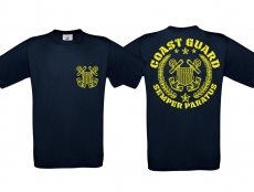 T-Hemd - Coastguard - navy/gelb - Motiv3 T-Hemd - Coastguard - navy/gelb - Motiv3