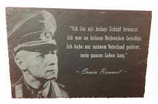 Schieferplatte - Erwin Rommel - Motiv 2 - XXL Format Schieferplatte - Erwin Rommel - Motiv 2 - XXL Format