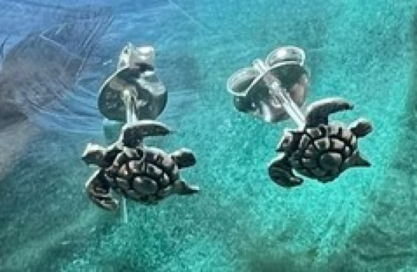 Ohrstecker - Wasserschildkröte - 925 Silber - 1 Paar Ohrstecker - Wasserschildkröte - 925 Silber - 1 Paar