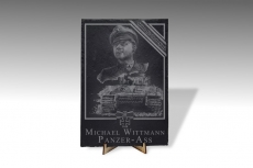 Schieferplatte - Helden für Deutschland - Michael Wittmann - XXL Fromat Schieferplatte - Helden für Deutschland - Michael Wittmann - XXL Fromat