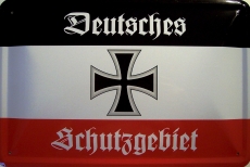 Blechschild - Deutsches Schutzgebiet - Motiv 2 - D17 (34) Blechschild - Deutsches Schutzgebiet - Motiv 2 - D17 (34)