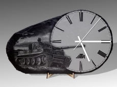 Standuhr aus Naturschiefer - Tiger Standuhr aus Naturschiefer - Tiger