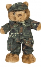 Anzug für Teddybär - flecktarn - klein Anzug für Teddybär - flecktarn - klein