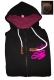 Premium - Frauen Kapuzenjacke - Krawallgirl - schwarz/pink