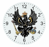 Wanduhr aus Glas - Preußen Wappen Wanduhr aus Glas - Preußen Wappen