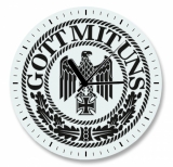 Wanduhr aus Glas - Gott mit uns Wanduhr aus Glas - Gott mit uns