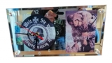 Standuhr aus Glas mit Bild - Wehrmacht Standuhr aus Glas mit Bild - Wehrmacht