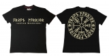 Premium Shirt - Aryan Warrior - Vegvisir Runenschrift - schwarz/beige Premium Shirt - Aryan Warrior - Vegvisir Runenschrift - schwarz/beige