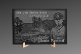 Schieferplatte - Afrika Korps - Erwin Rommel - XXL Format Schieferplatte - Afrika Korps - Erwin Rommel - XXL Format