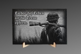 Schieferplatte - Lieber das Leben als die Treue opfern - XXL Format Schieferplatte - Lieber das Leben als die Treue opfern - XXL Format