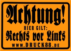 Rechts vor Links - Aufkleber Paket 10 Stück Rechts vor Links - Aufkleber Paket 10 Stück