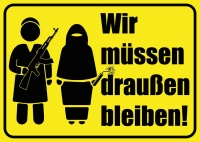 Wir müssen draußen bleiben - Aufkleber Paket 100 Stück Wir müssen draußen bleiben - Aufkleber Paket 100 Stück