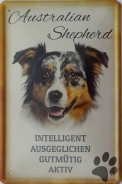 Blechschild - Australien Shepherd - K045 (406) Blechschild - Australien Shepherd - K045 (406)