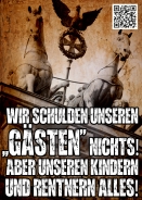 Wir schulden unseren Gästen nichts! Aber unseren Kindern und Rentnern alles - Aufkleber Paket 10 Stück Wir schulden unseren Gästen nichts! Aber unseren Kindern und Rentnern alles - Aufkleber Paket 10 Stück