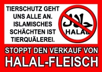 Stopp Halal - Aufkleber Paket 50 Stück Stopp Halal - Aufkleber Paket 50 Stück