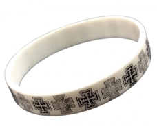 Silikon Armband - Eiserne Kreuze - weiß Silikon Armband - Eiserne Kreuze - weiß