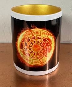 Tasse - gold - Schwarze Sonne - brennend Tasse - gold - Schwarze Sonne - brennend