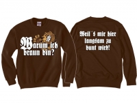 Pullover - Warum ich braun bin? 2 - braun Pullover - Warum ich braun bin? 2 - braun