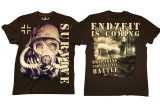 Premium Shirt - Überlebe - braun Premium Shirt - Überlebe - braun