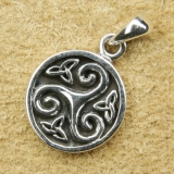 Silber Kettenanhänger - Triskelion - rund - Motiv 1 Silber Kettenanhänger - Triskelion - rund - Motiv 1